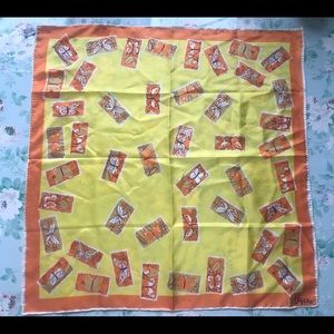 VTG Vera Neumann Square Orange Yellow Butterfly Scarf Ladybug